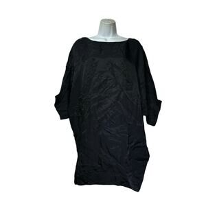 Whyred Black Oversized Shift Dress Women’s EU 34 US 2 Minimalist Modern Designer